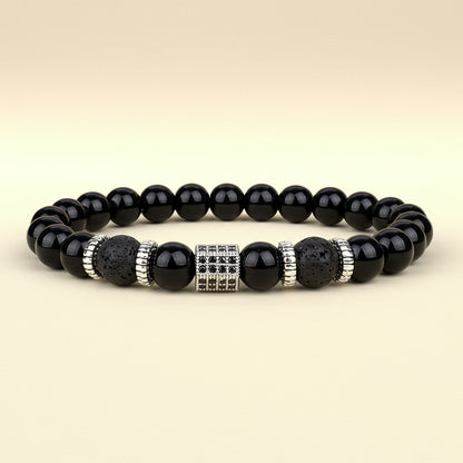 Obsidian/Stainless Charm