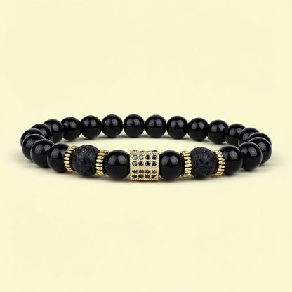 Obsidian/Stainless Charm