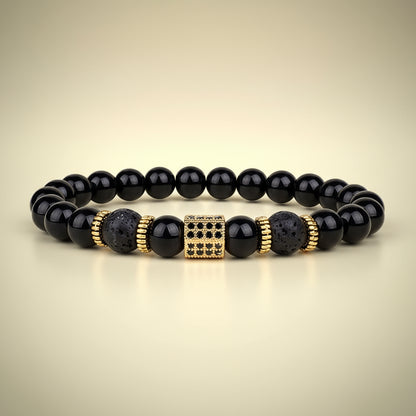Obsidian/Stainless Charm